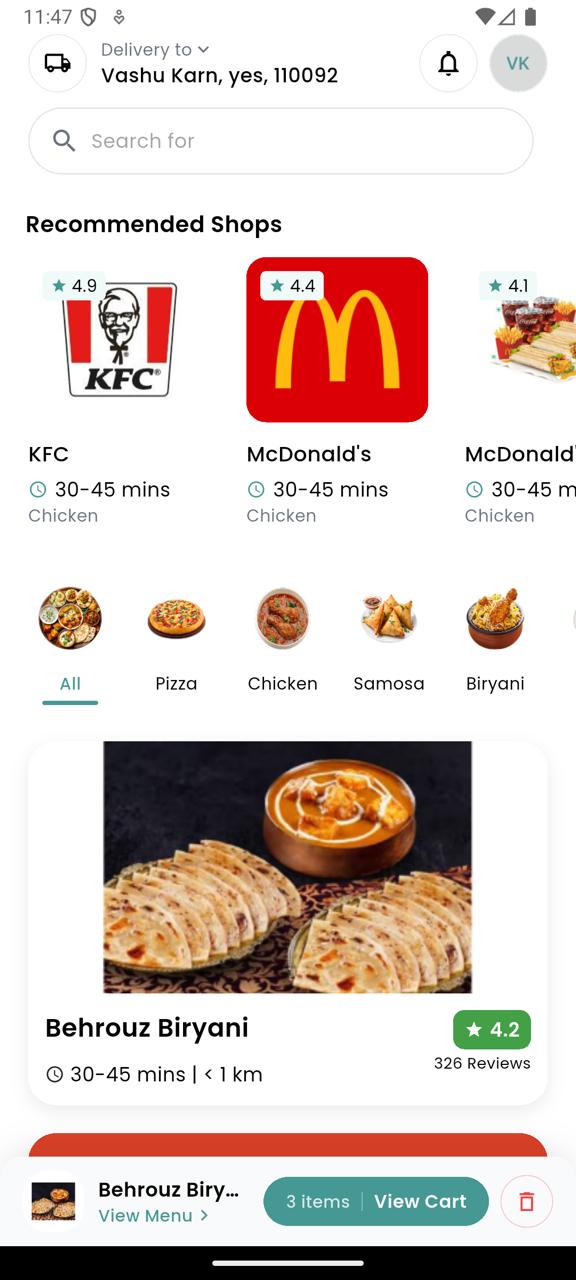 GetDirect app home screen