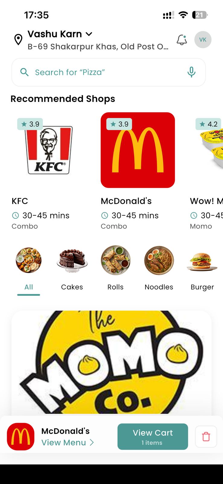 GetDirect app home screen