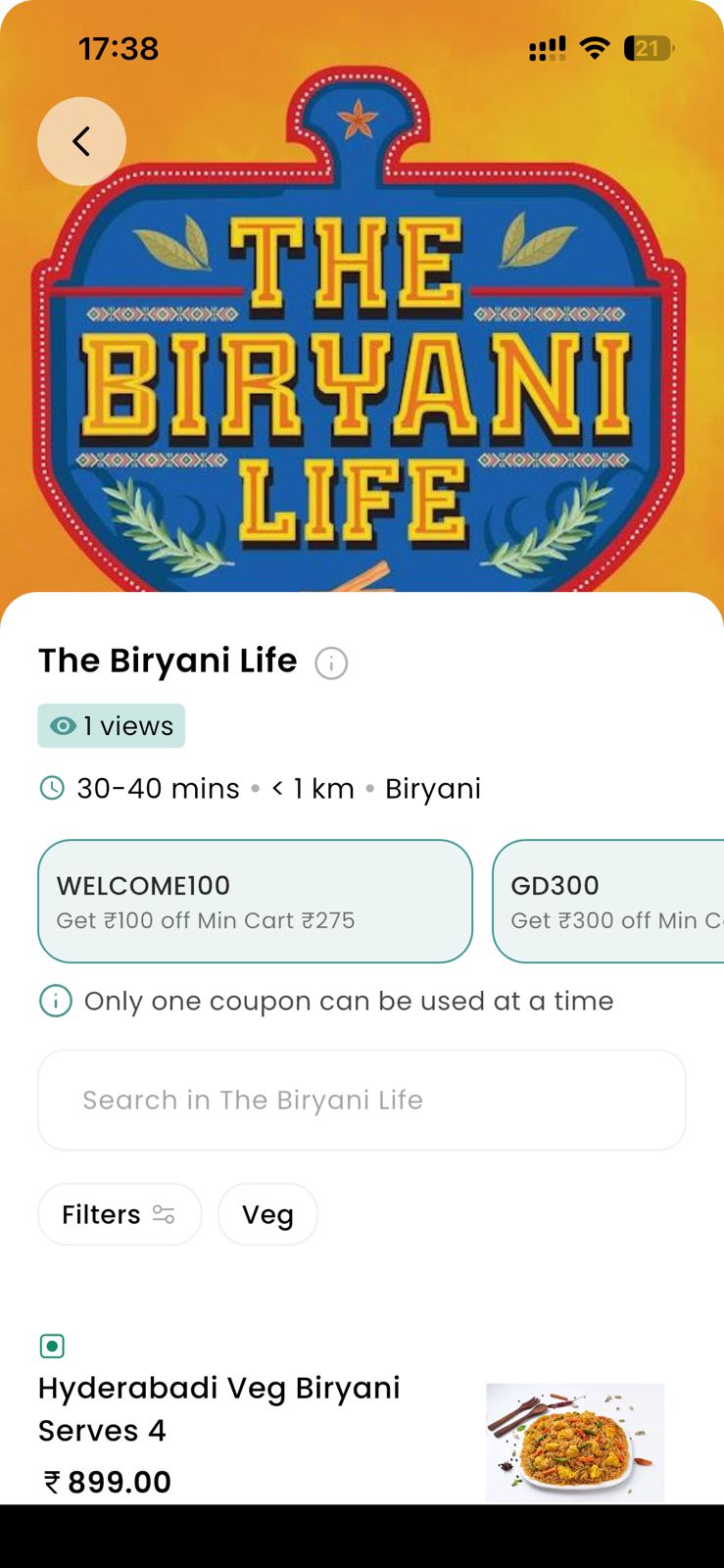 The Biryani Life on GetDirect